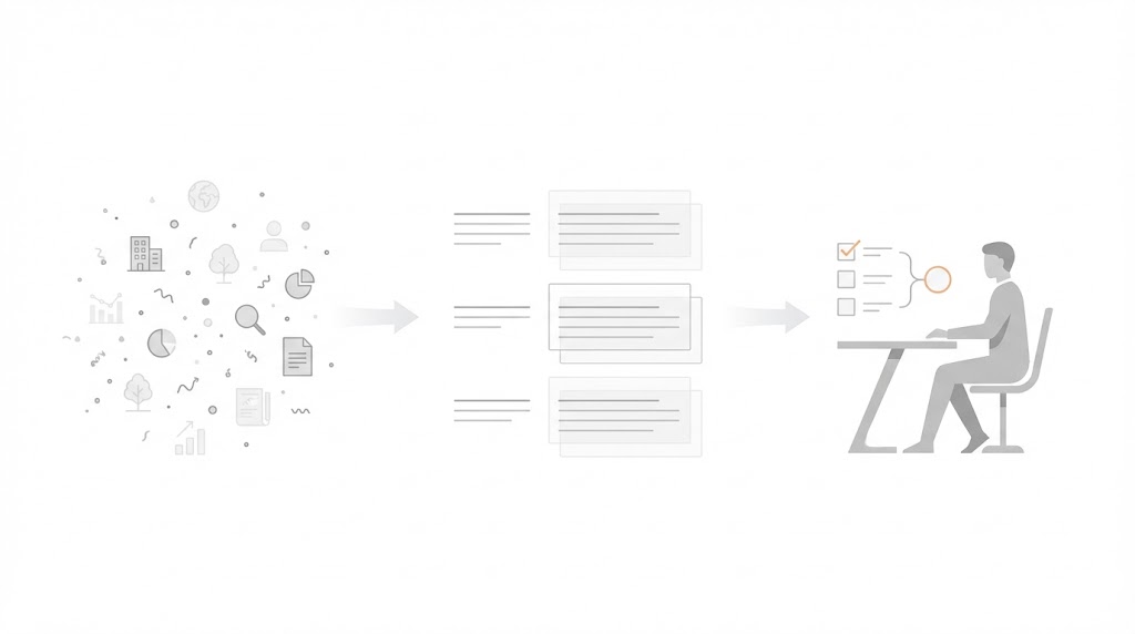 Evidence-to-decision diagram